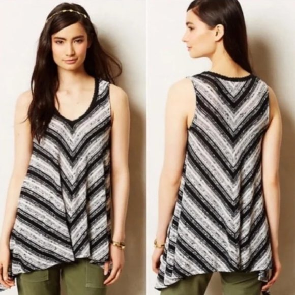 Anthropologie Meadow Rue Striped Tank Top Small - Picture 1 of 10